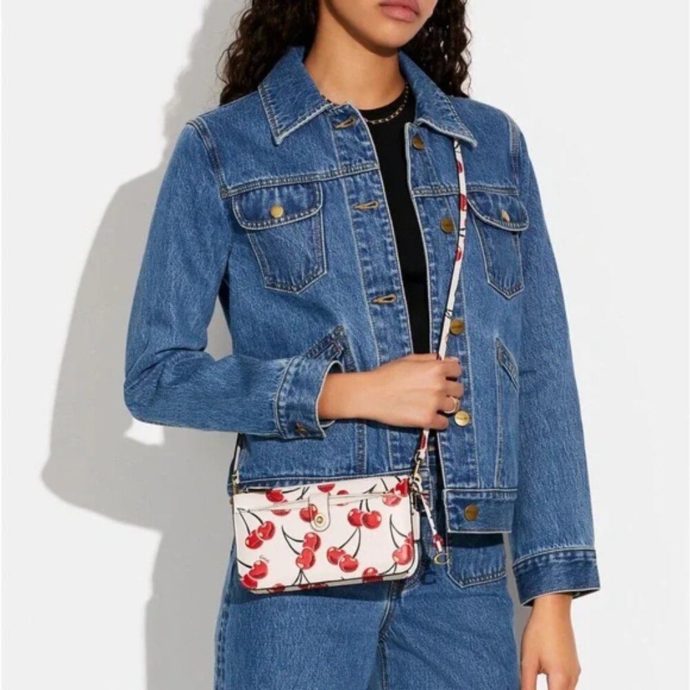 Coach Noa Pop Up Messenger Crossbody Bag With Cherry Print CA799 - Picture 3 of 16